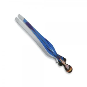 Eyebrow Tweezers Pinkiou Professional Slant tip Brow Clip Hair Removal Makeup Tool with Printed Beauty Cover